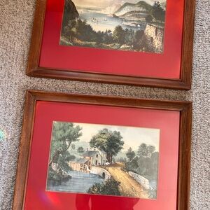 Beautiful 40s vintage original prints from currier and Ives New York